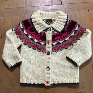 Catimini ivory button front cardigan sweater